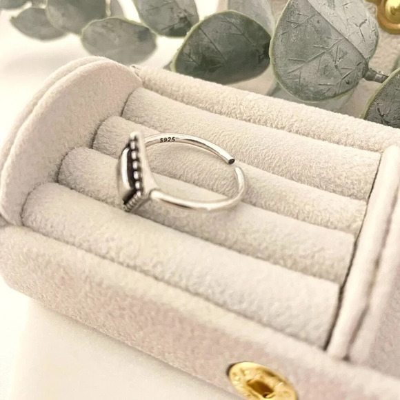 925 Sterling Silver Minimalist Ring Geometric Ring Stackable Ring Band - Picture 9 of 11